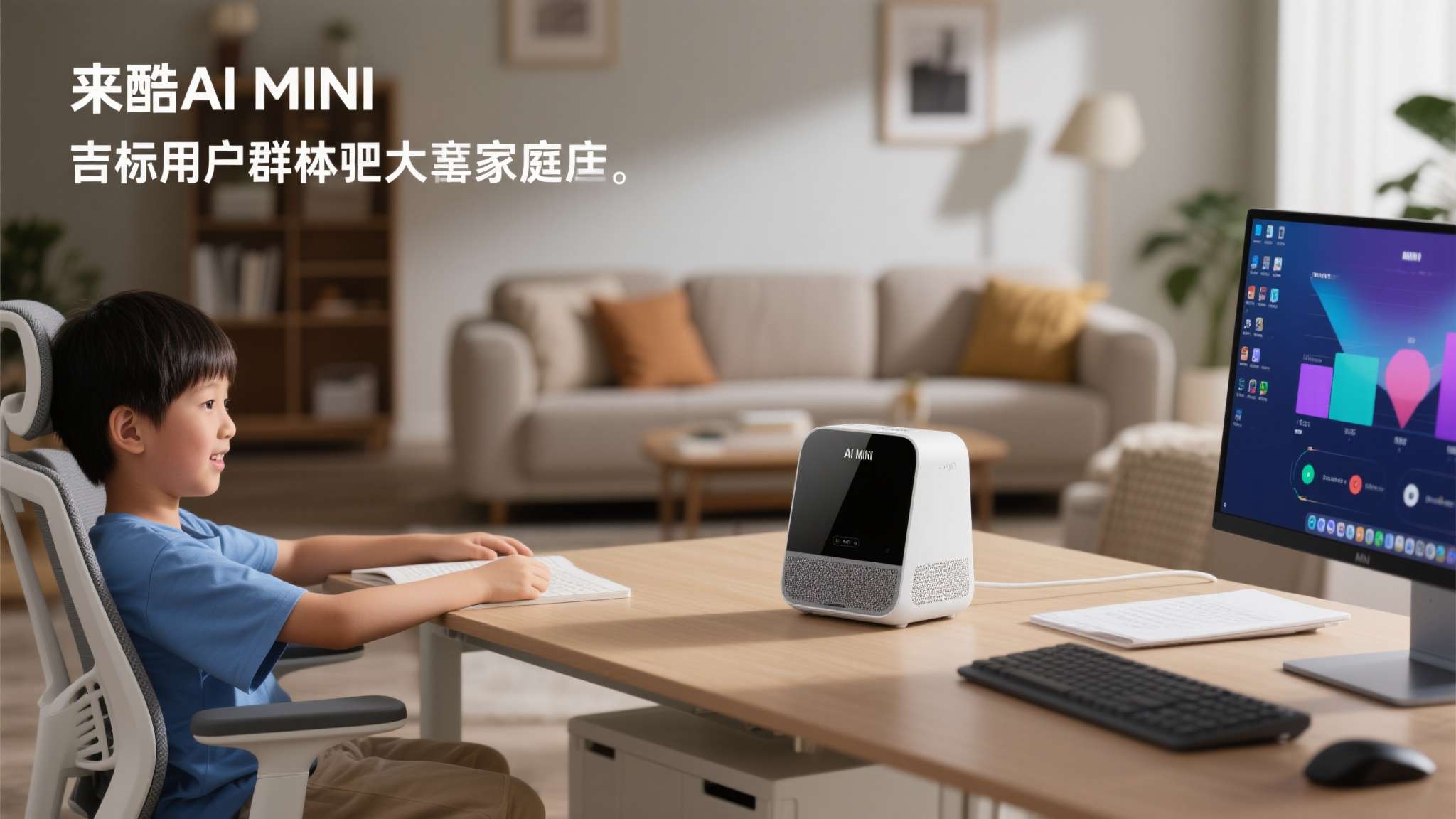 联想qm710q迷你小主机怎么装系统 来酷AI MINI的目标用户群体相当广泛。家庭用户可以将其作为客厅影音中心或孩子